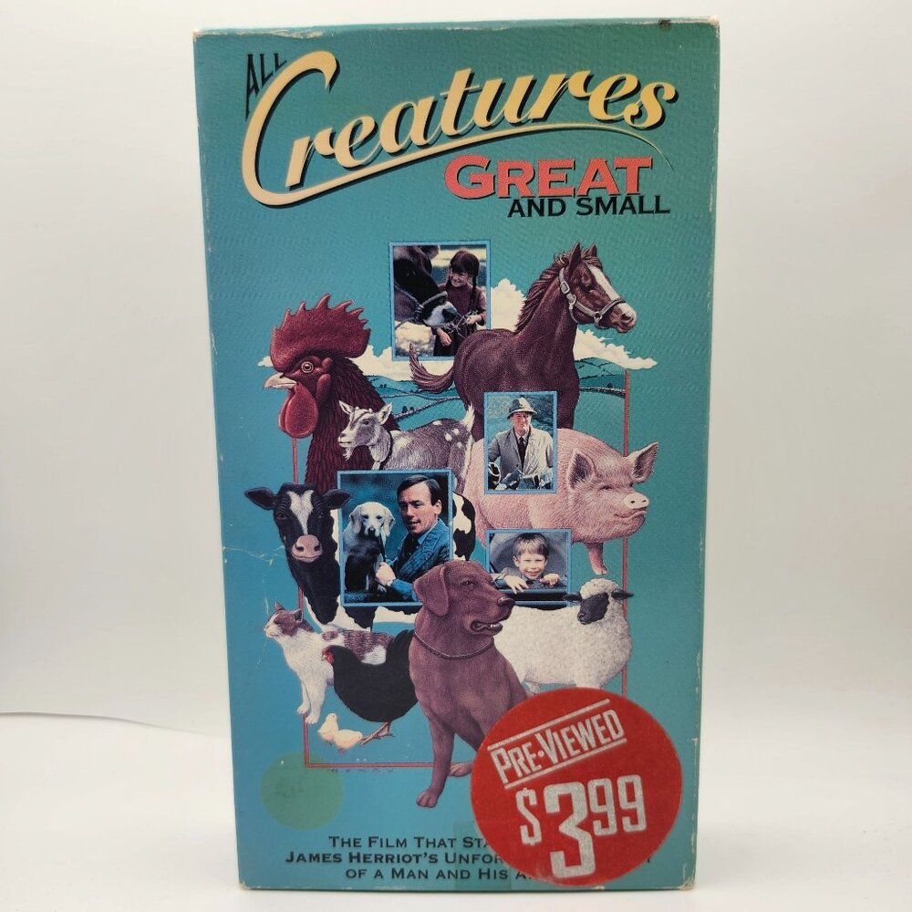 All Creatures Great & Small VHS Movie 1990 BBC Video Pre-Viewed $3.99 Former Blo